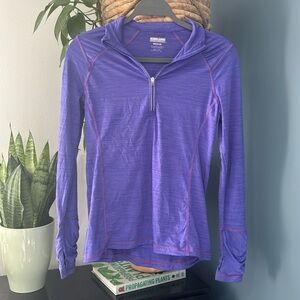 Purple quarter zip thin fleece Kirkland signature